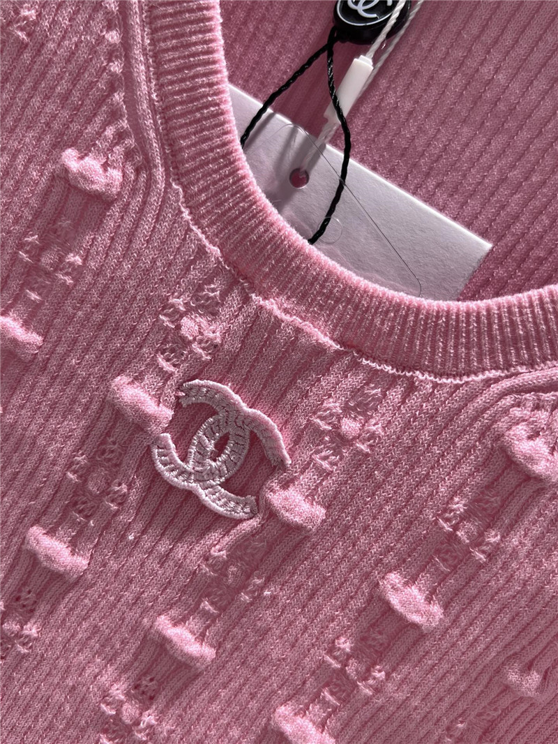 Ch**el crochet knitted vest replica d&g clothing