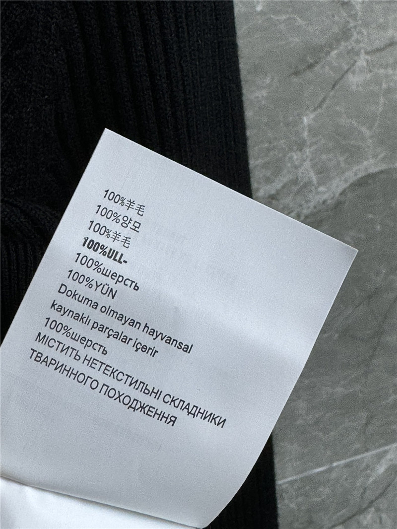 Miu Miu Crop Zipper Rib Wool Cardigan Black