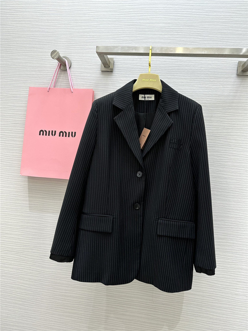 miumiu vertical striped suit replica clothing sites