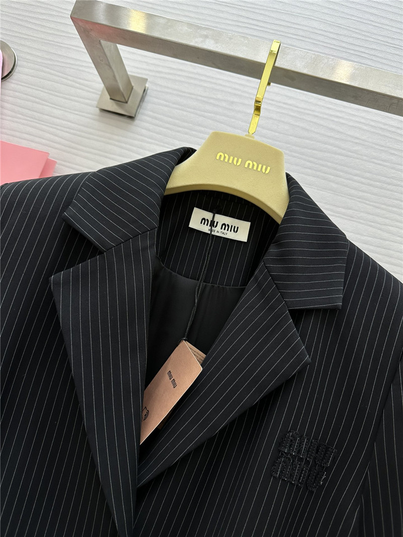 miumiu vertical striped suit replica clothing sites