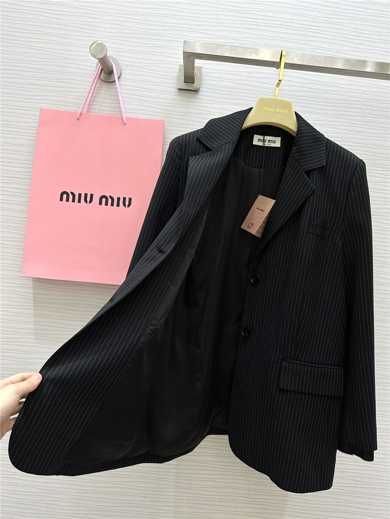 miumiu vertical striped suit replica clothing sites