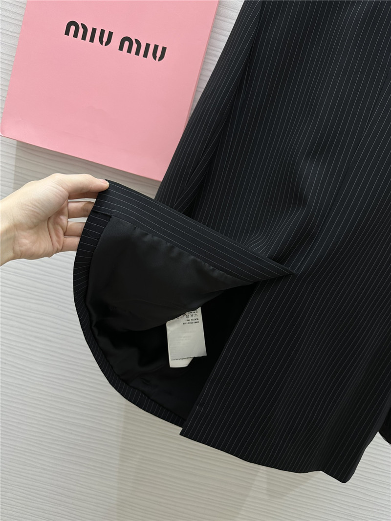 miumiu vertical striped suit replica clothing sites