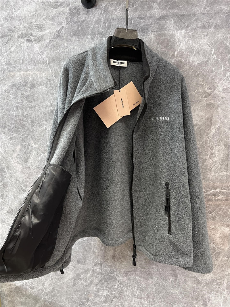 miumiu stand collar jacket replica designer clothes