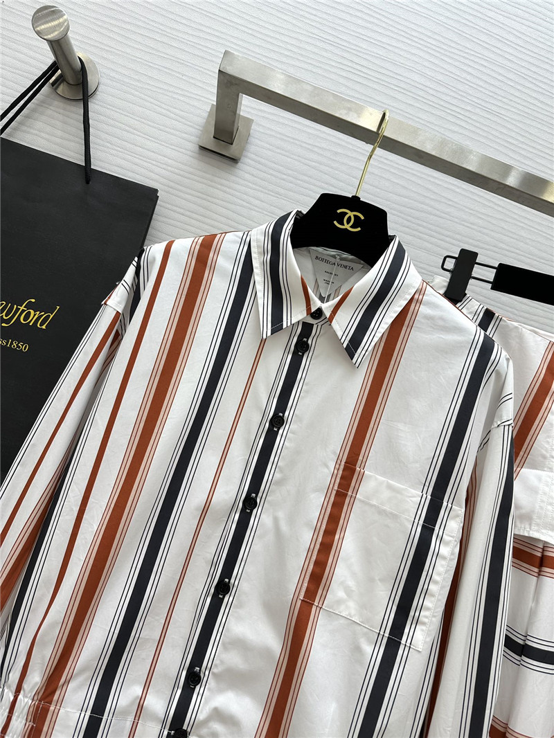 Bottega Veneta striped cotton suit replica clothing sites