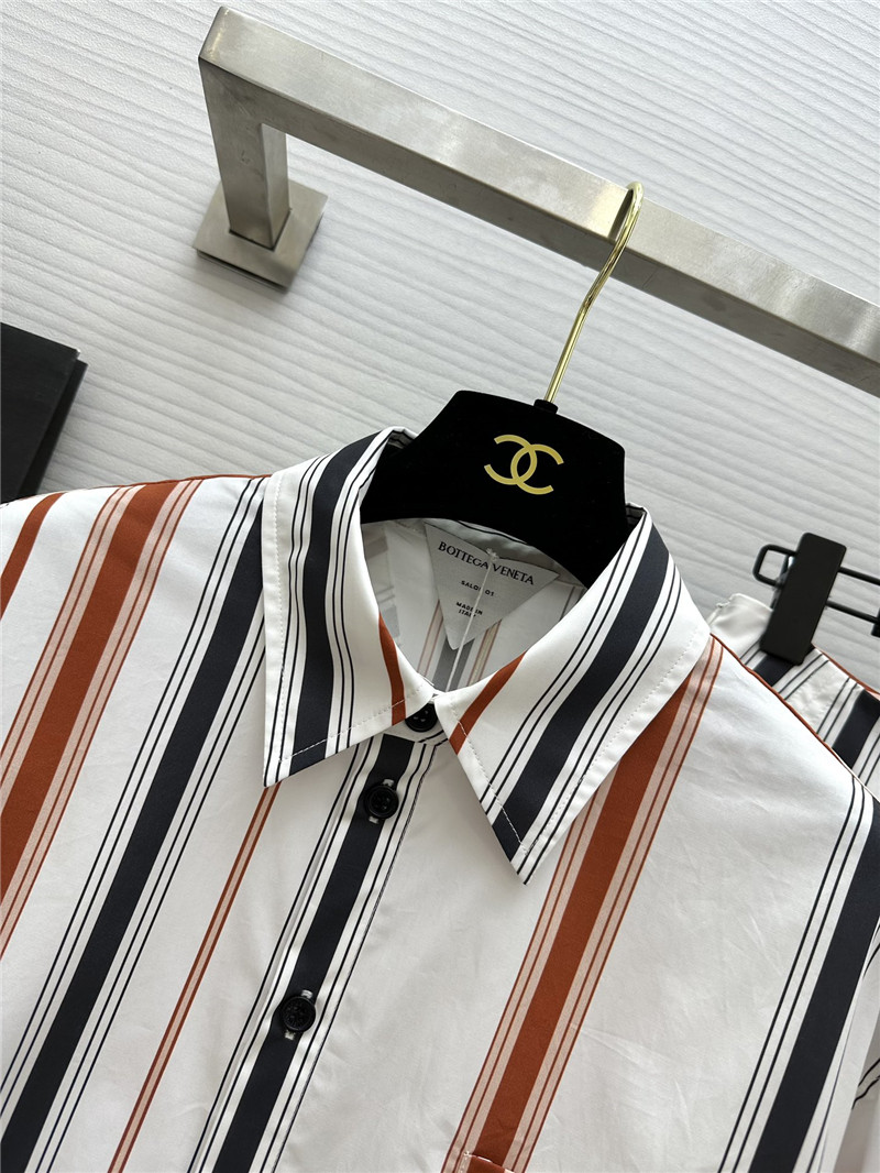 Bottega Veneta striped cotton suit replica clothing sites