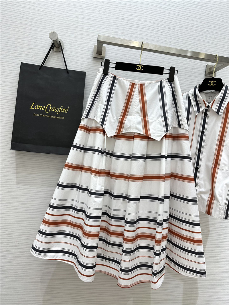 Bottega Veneta striped cotton suit replica clothing sites