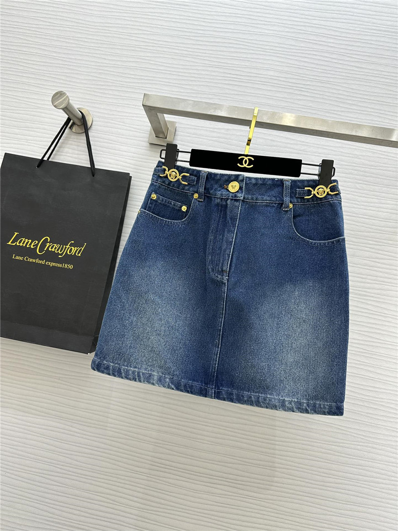 Versace short denim skirt replica clothing sites