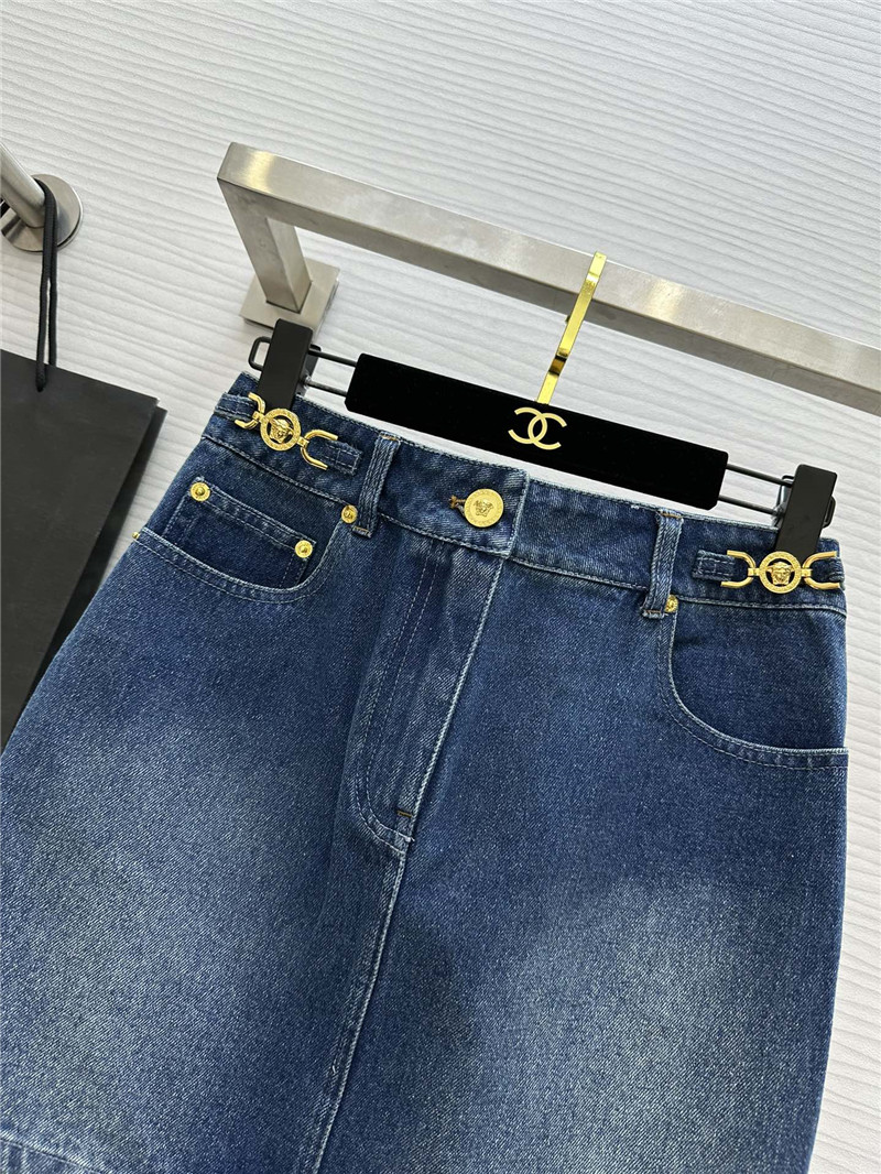 Versace short denim skirt replica clothing sites