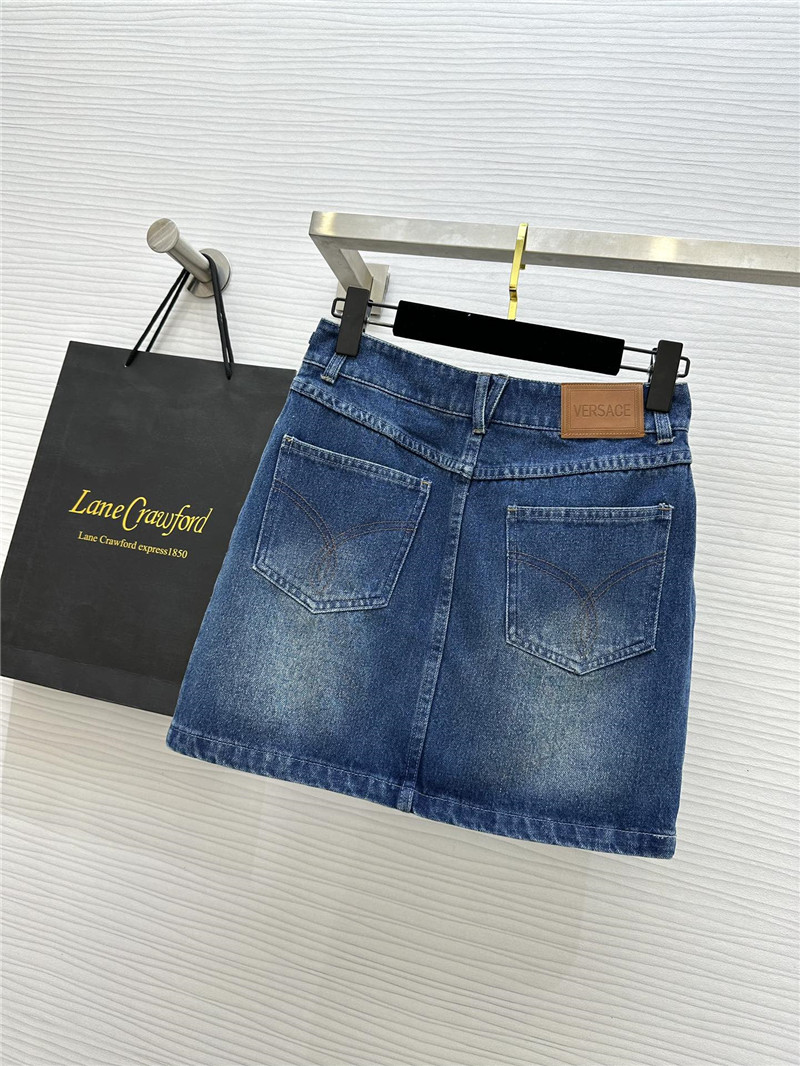 Versace short denim skirt replica clothing sites
