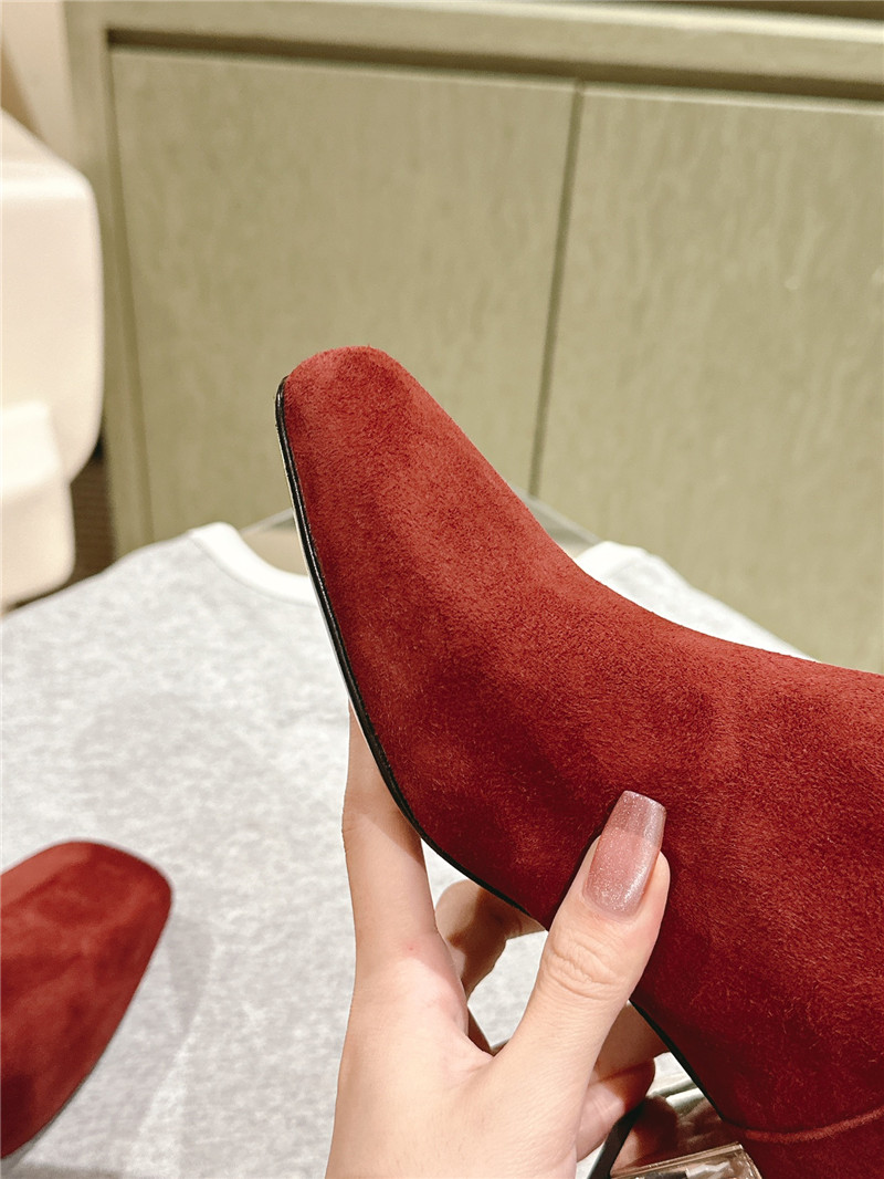 Miu Miu Burgundy Suede Knee-High Boots