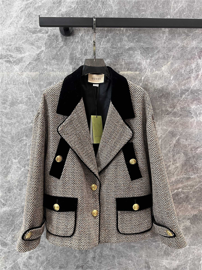 Gucci preppy silhouette coat replica d&g clothing