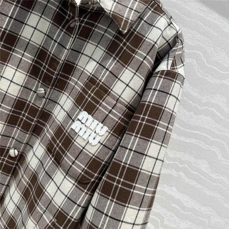 miumiu plaid cotton jacket replica d&g clothing