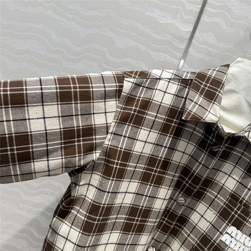 miumiu plaid cotton jacket replica d&g clothing