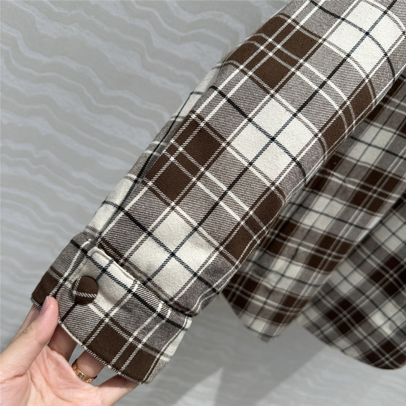 miumiu plaid cotton jacket replica d&g clothing