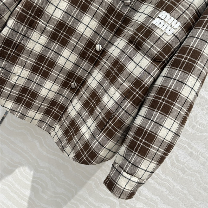 miumiu plaid cotton jacket replica d&g clothing