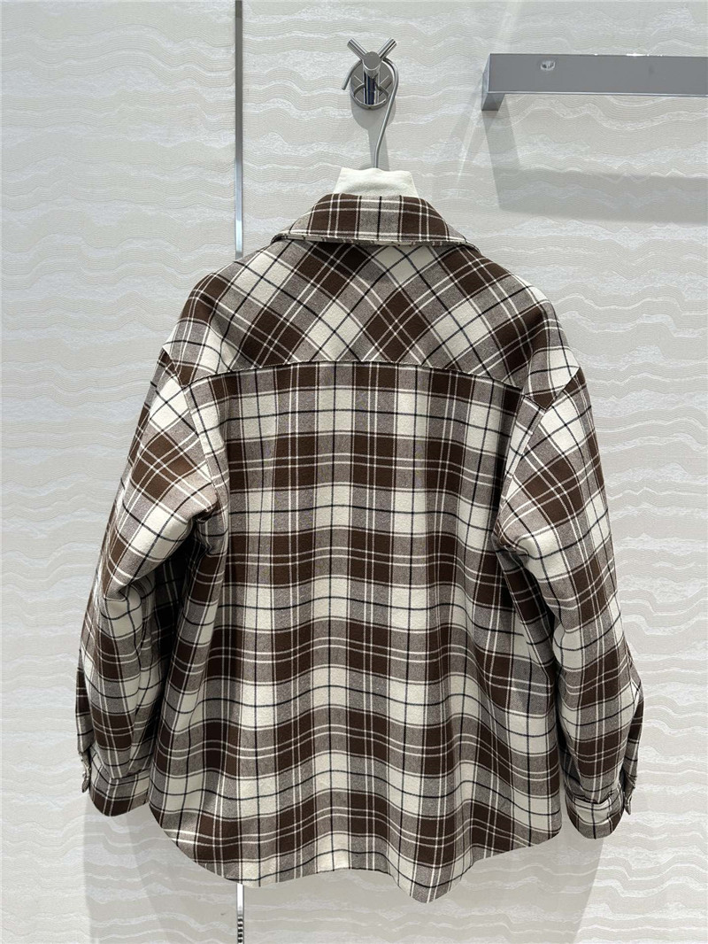miumiu plaid cotton jacket replica d&g clothing
