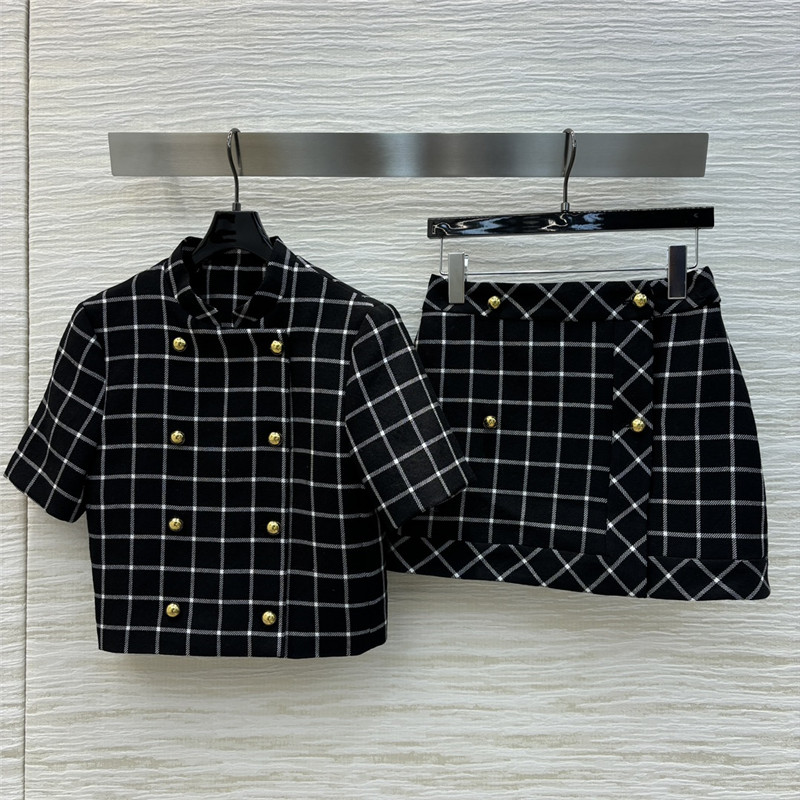 D10r short jacket + skirt set replica clothes