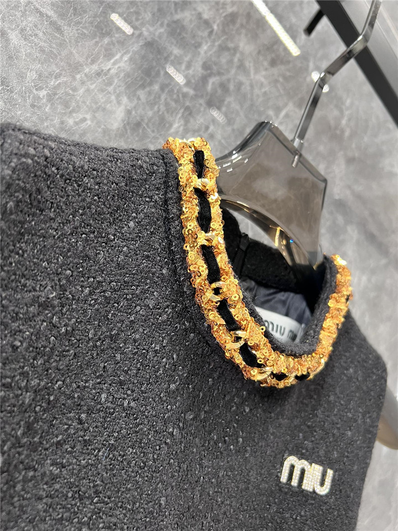 miumiu tweed vest dress replicas clothes