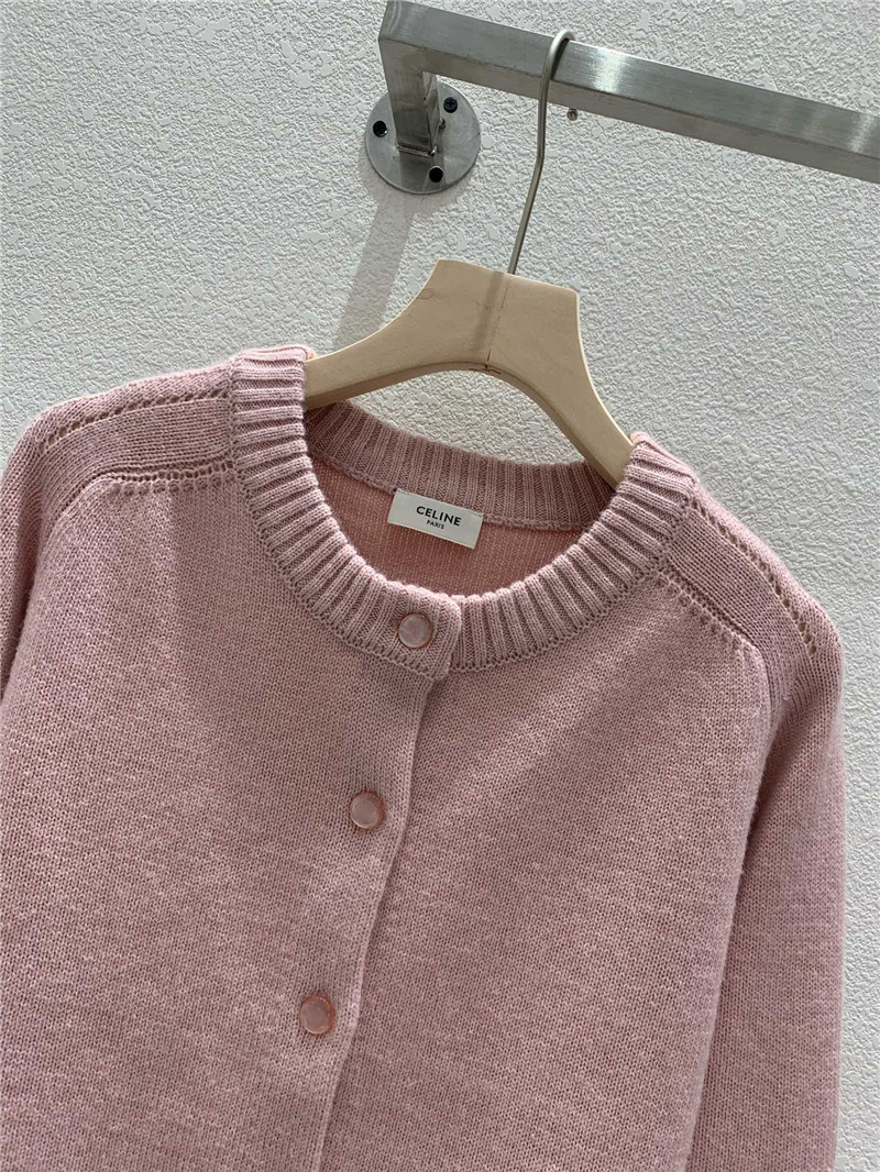 Ce1i*e shetland wool cardigan pink