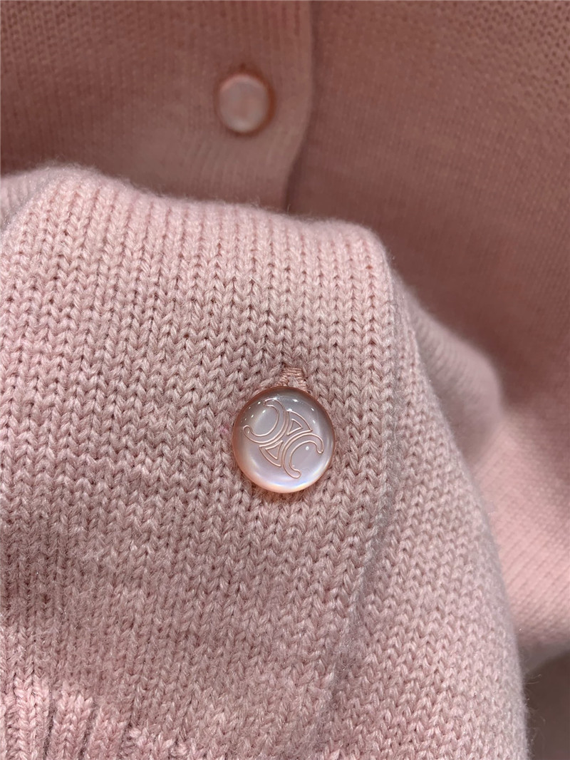 Ce1i*e shetland wool cardigan pink