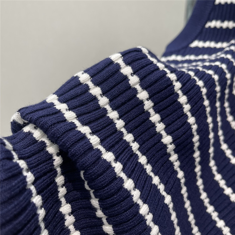 Ch**el striped knitted vest replica designer clothes