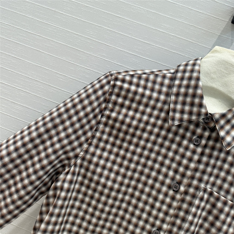 L0ew* age-reducing small plaid shirt replica clothes