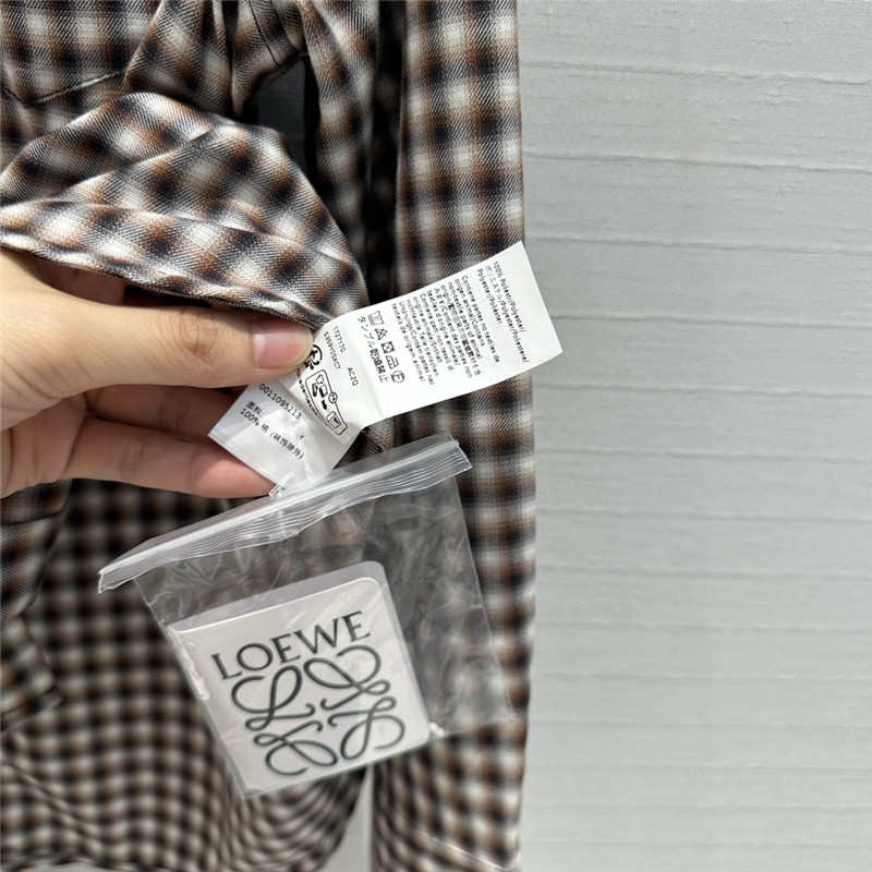 L0ew* age-reducing small plaid shirt replica clothes
