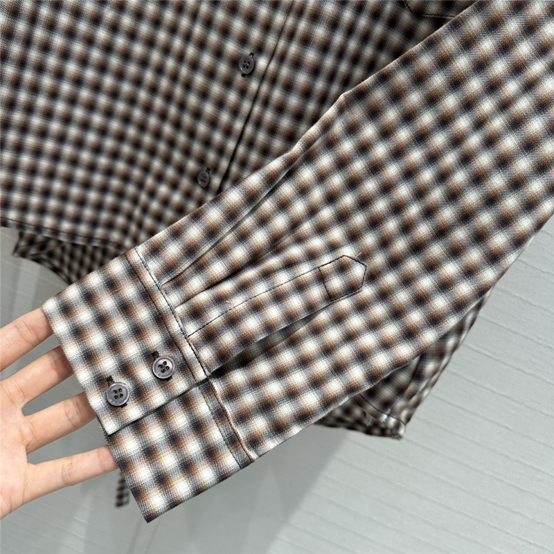 L0ew* age-reducing small plaid shirt replica clothes