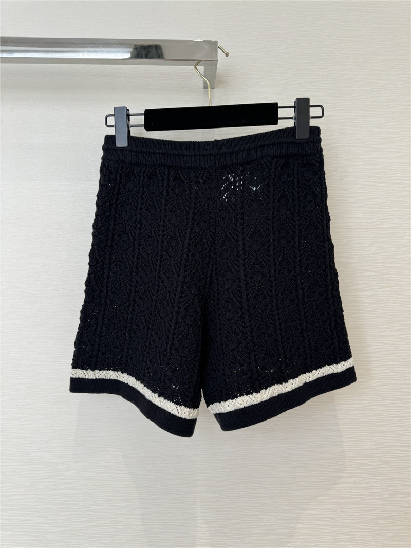 Ch**el hollow knit high waist shorts replicas clothes