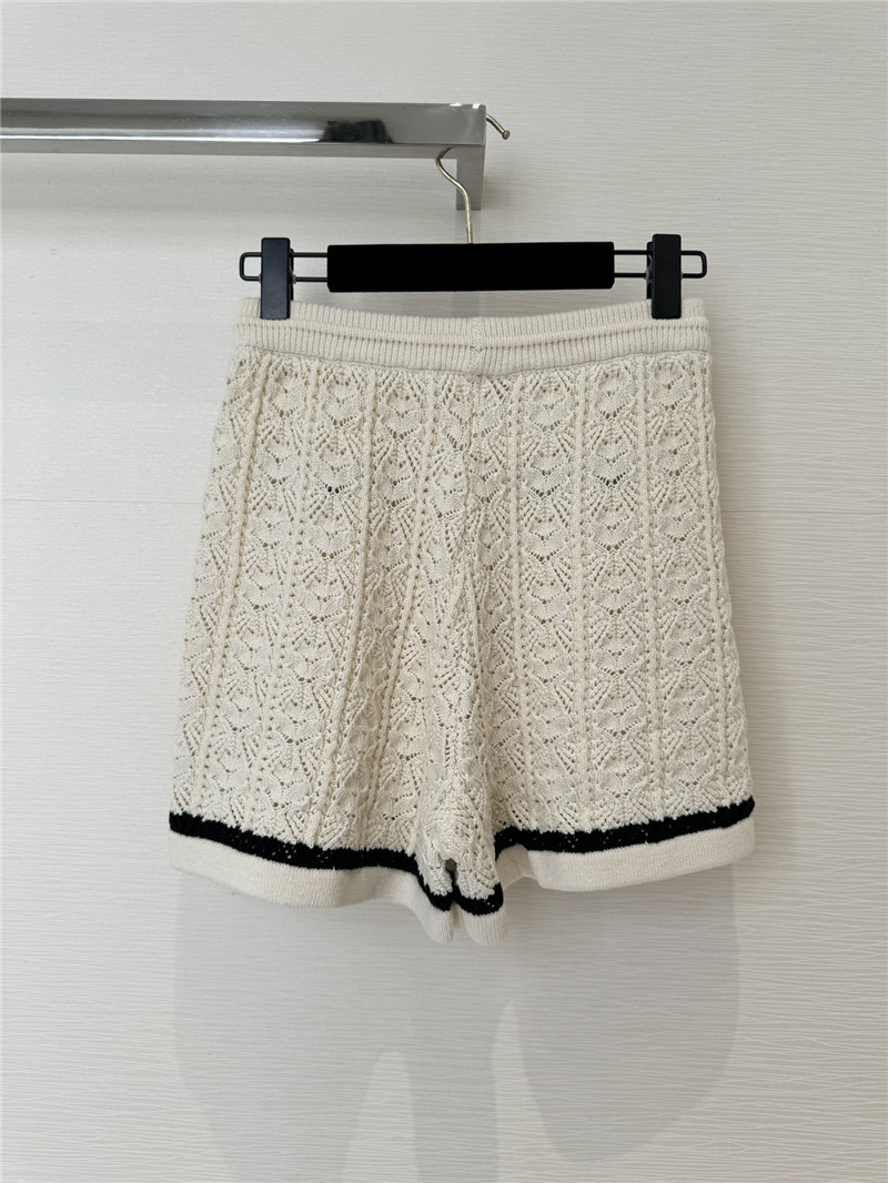 Ch**el hollow knit high waist shorts replicas clothes