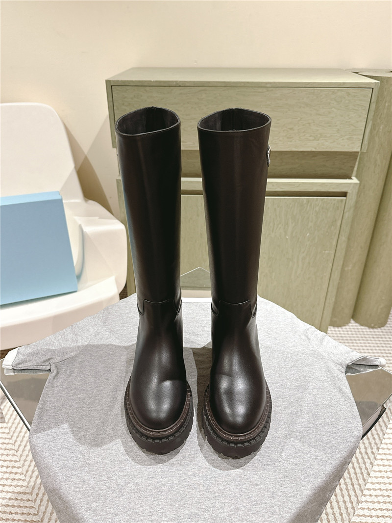 Pra*a black knee-high boots for women