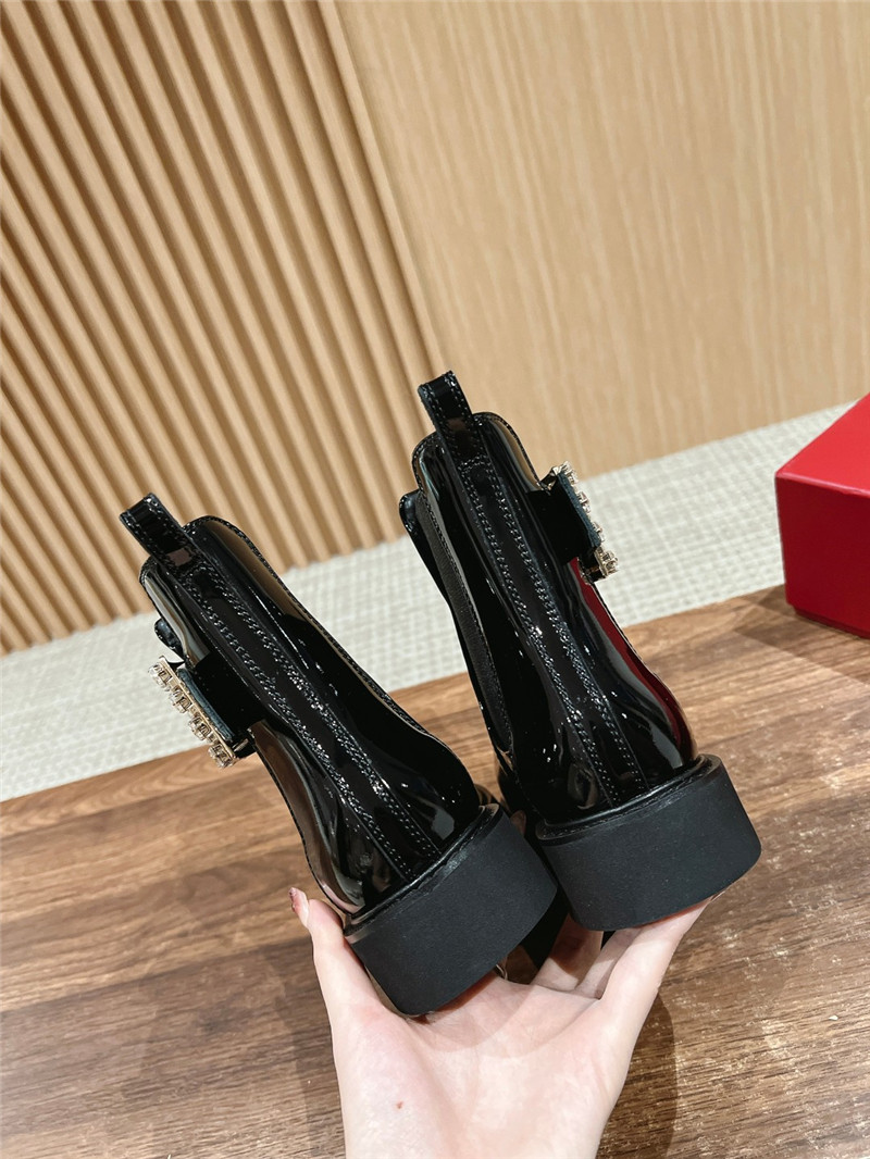 Roger Vivier Square Buckle Rhinestone Ankle Boots