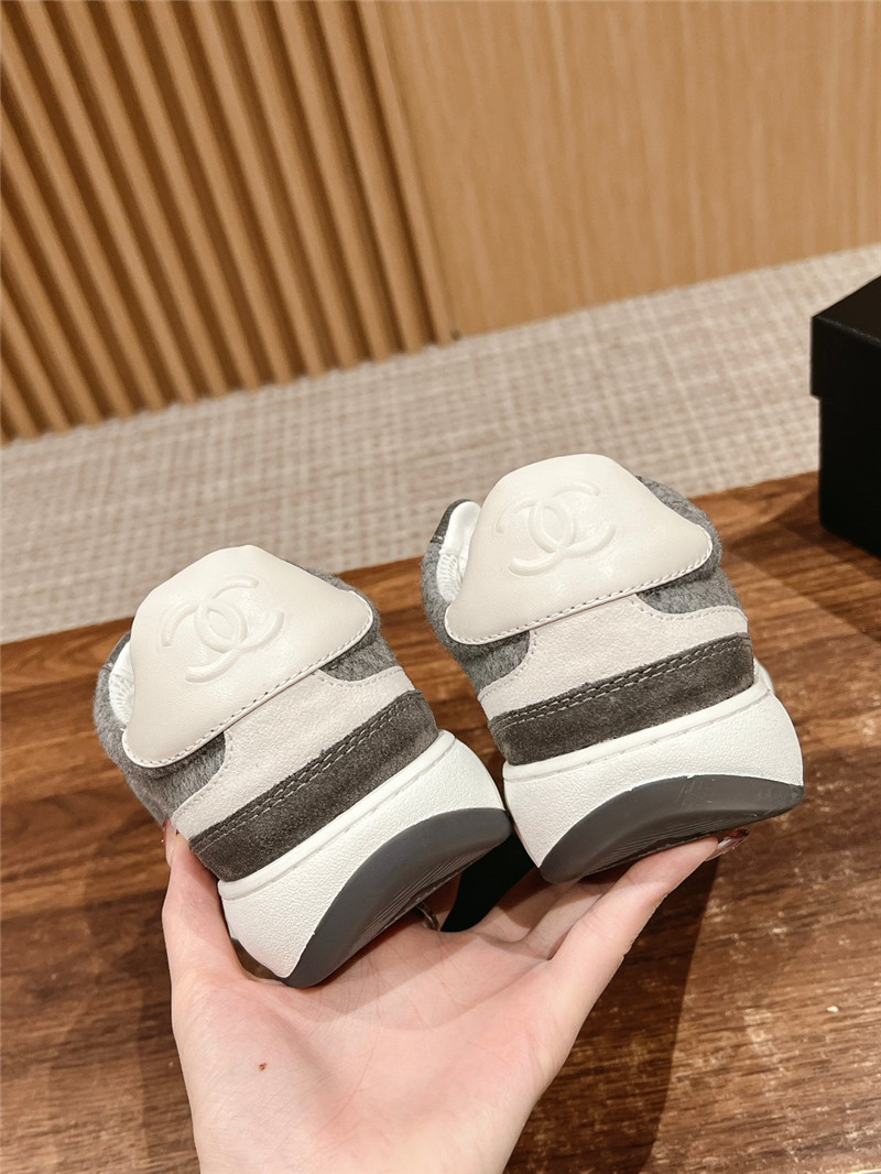 Ch**el gray suede leather women’s sneakers