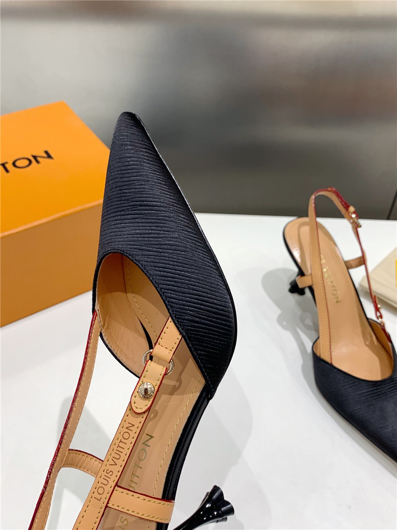 l0vis Vvtt0n blossom slingback pumps black embroidered