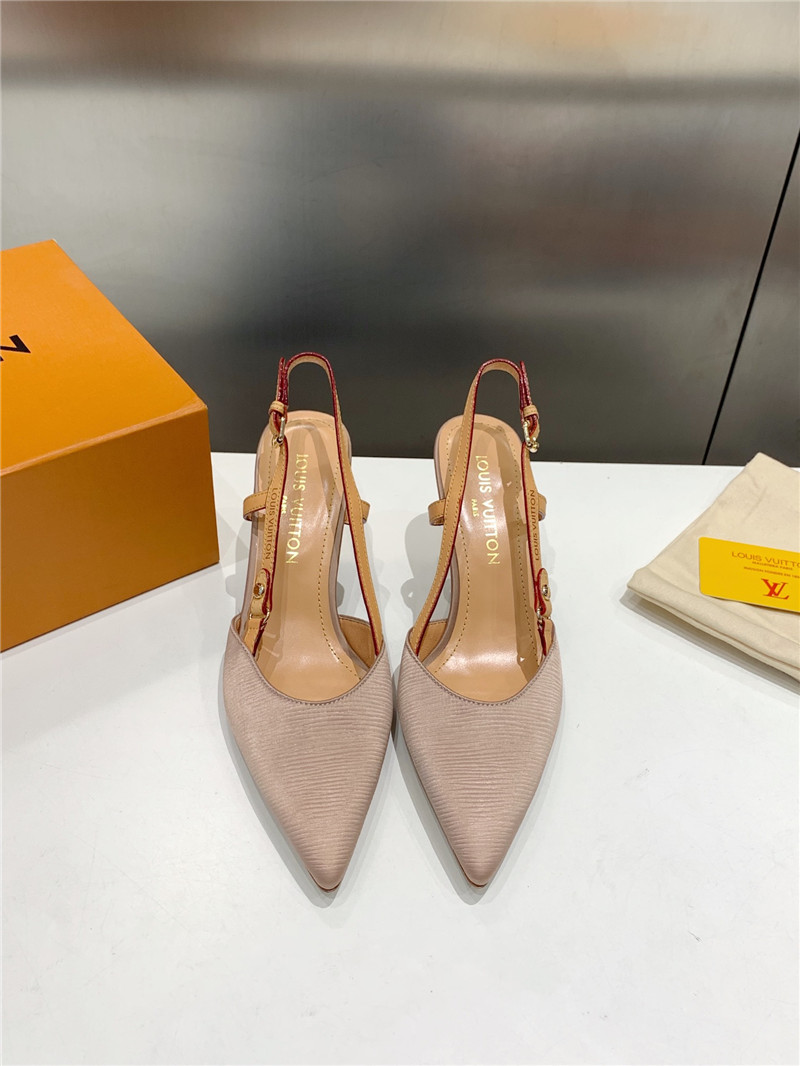 l0vis Vvtt0n blossom slingback pumps nude embroidered