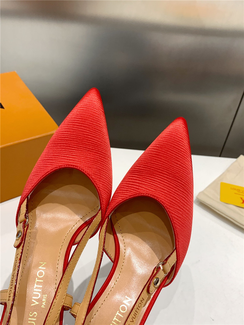 l0vis Vvtt0n blossom slingback pumps red embroidered