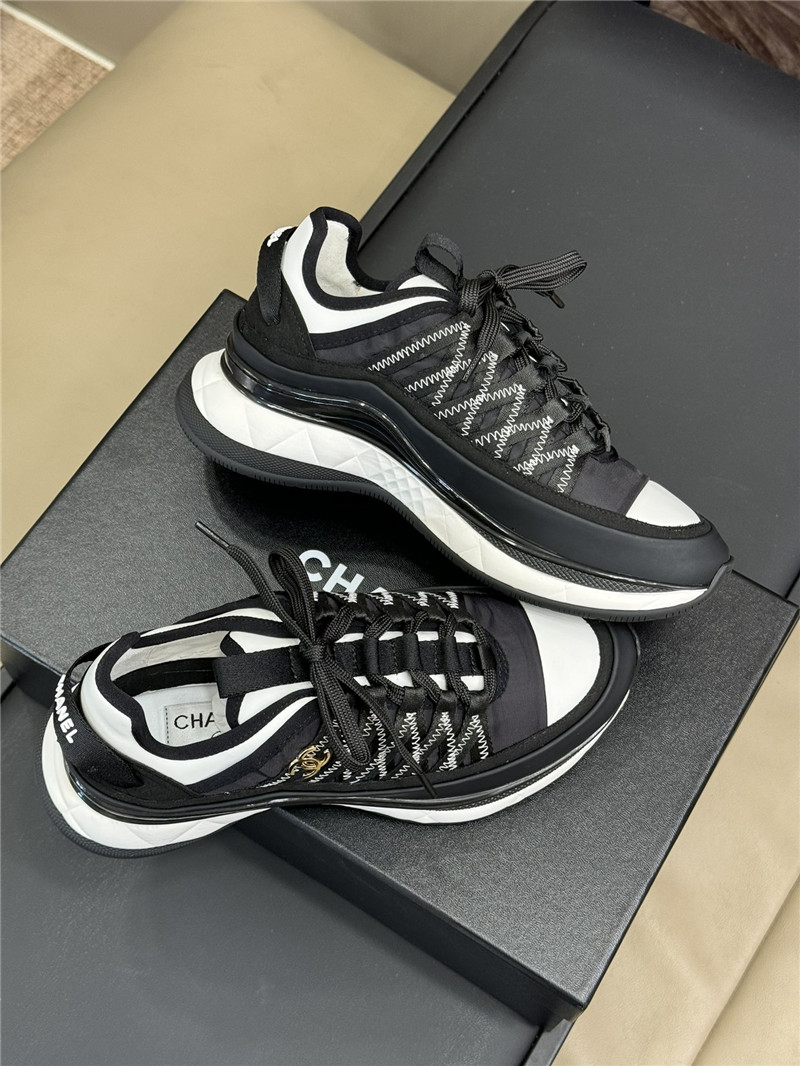 Ch**el fabric suede calfskin sneakers