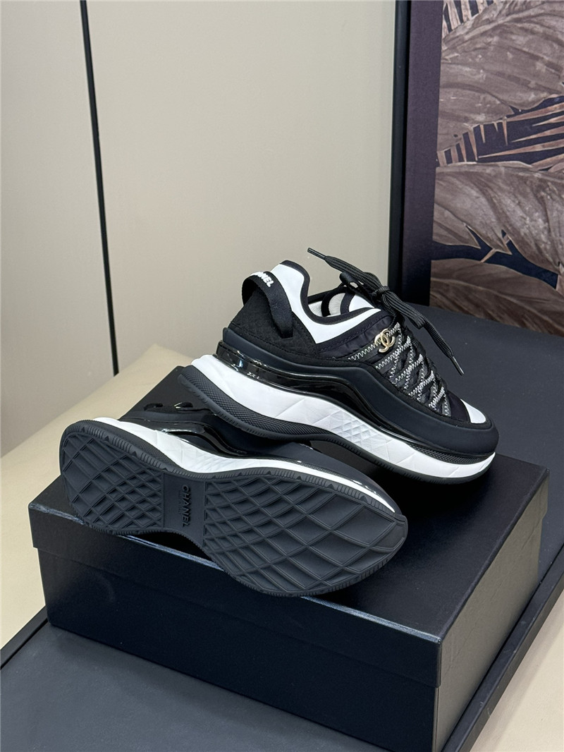 Ch**el fabric suede calfskin sneakers