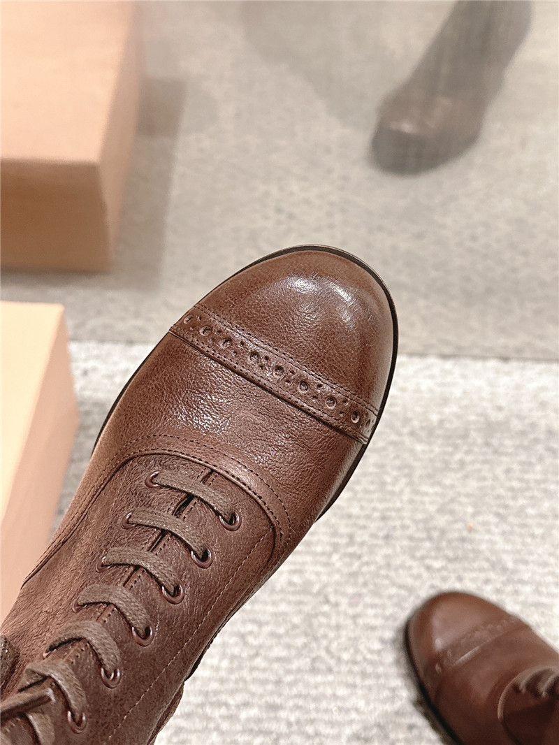 Miu Miu Victorian Style Leather Boot for Women