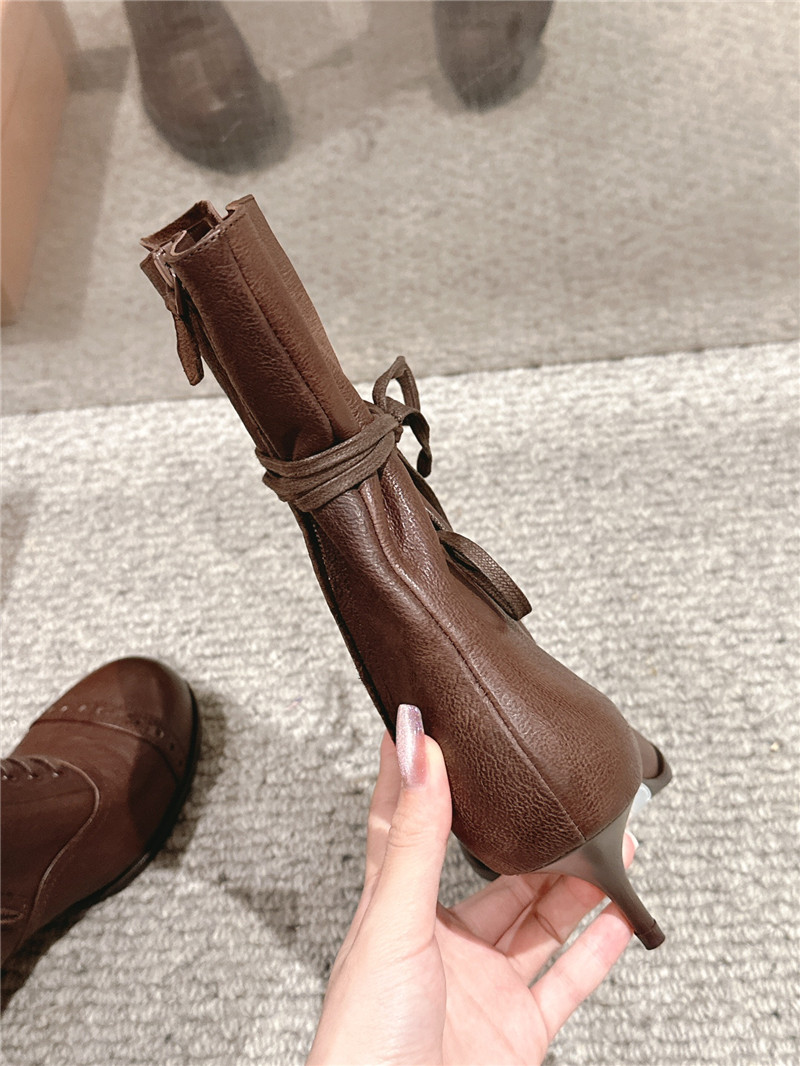 Miu Miu Victorian Style Leather Boot for Women