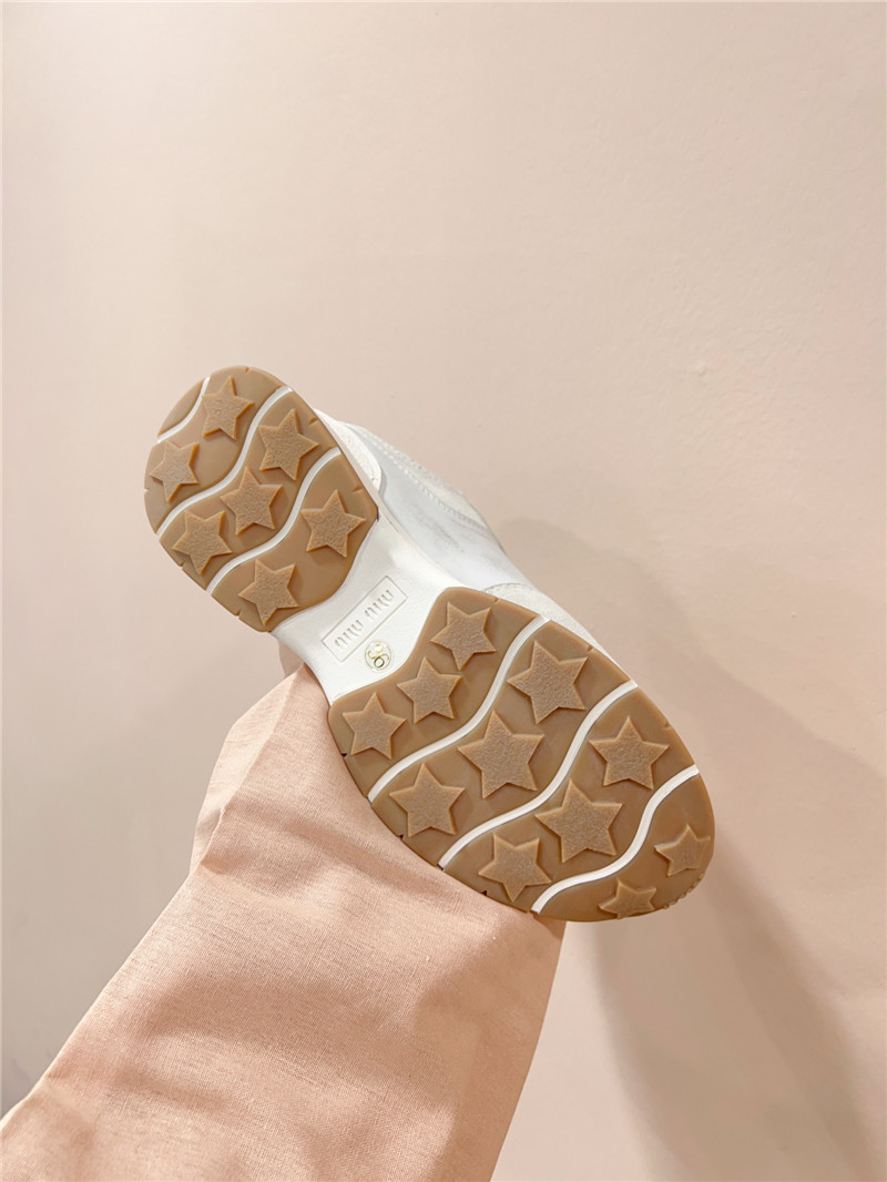 Miu Miu Women Perforated Low-Top Sneakers