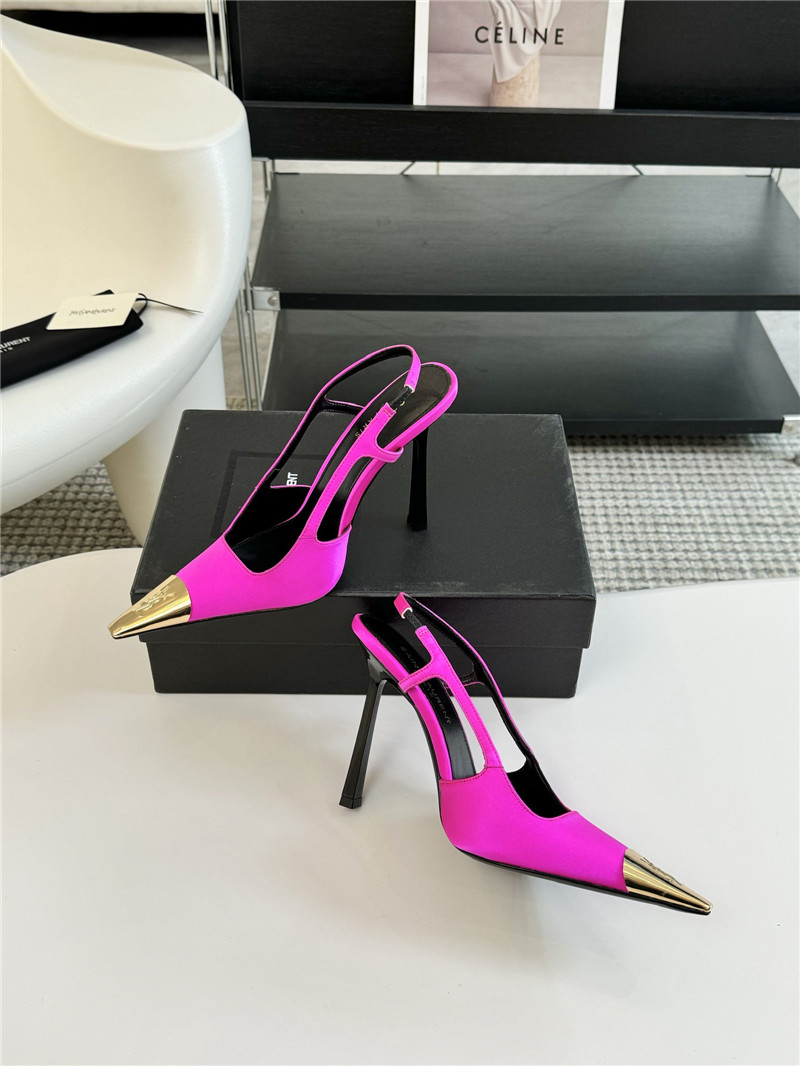 Y51 jeanne slingback pumps in fuchsia smooth leather