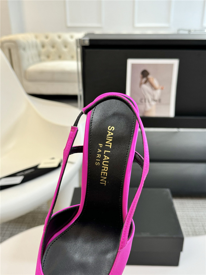 Y51 jeanne slingback pumps in fuchsia smooth leather