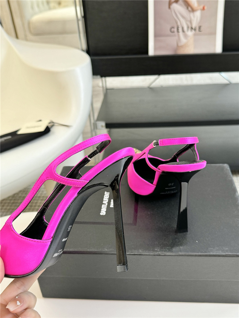 Y51 jeanne slingback pumps in fuchsia smooth leather