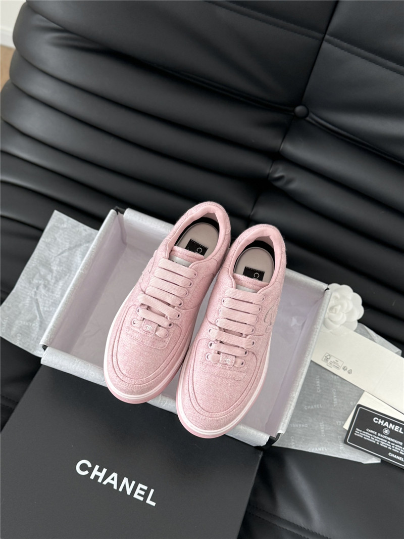 Ch**el pink logo air force sneakers