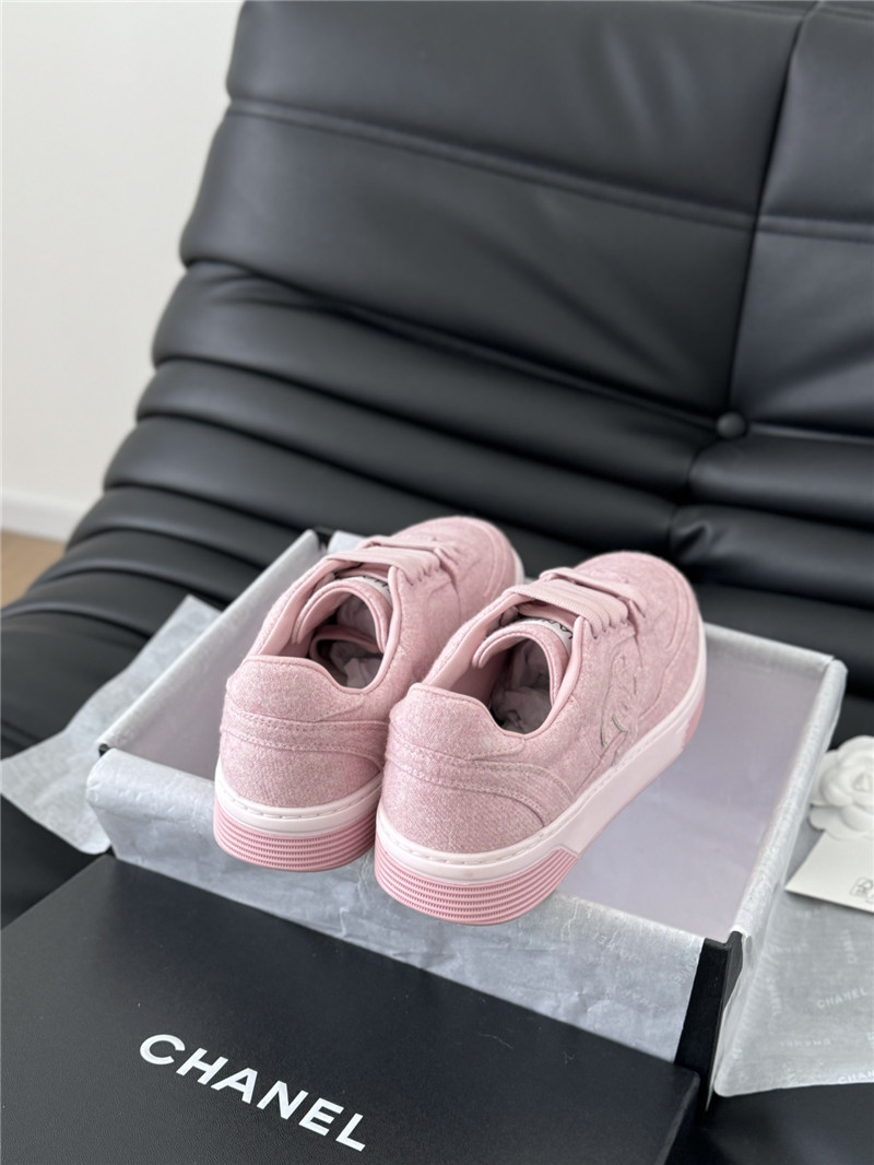 Ch**el pink logo air force sneakers