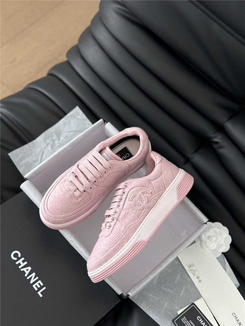 Ch**el pink logo air force sneakers