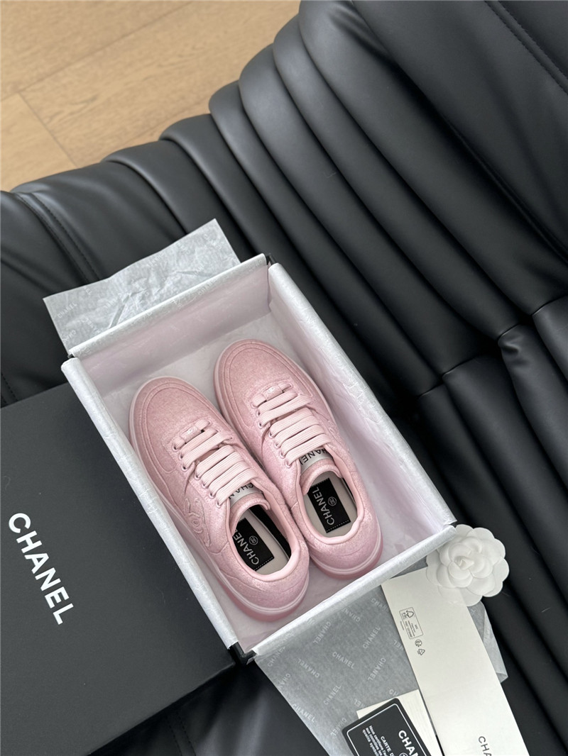 Ch**el pink logo air force sneakers