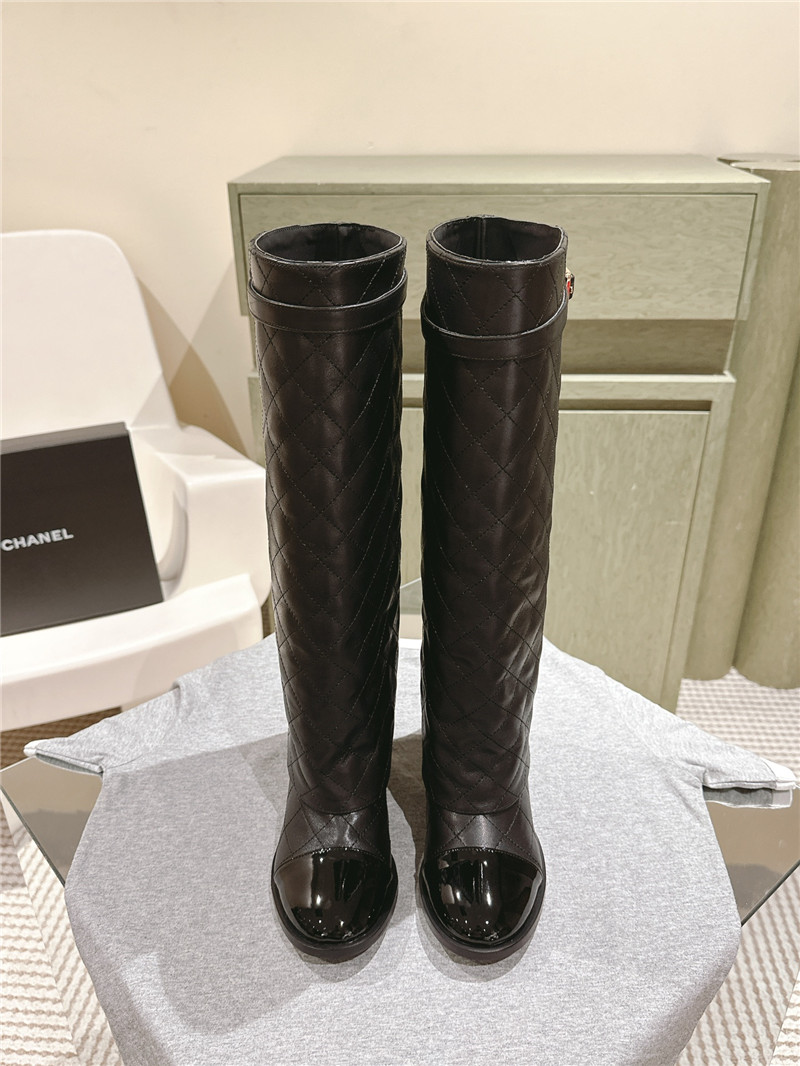Ch**el overlay knee high boots