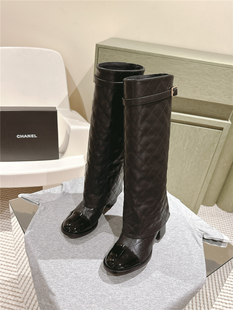 Ch**el overlay knee high boots